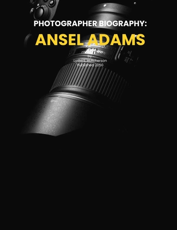Free Photographer Biography Template to Edit Online