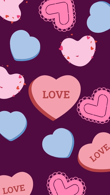 Free Love Iphone Background Template to Edit Online