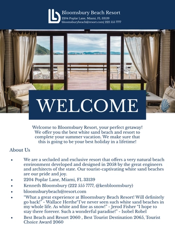 Free Beach Home Airbnb Welcome Book Template to Edit Online