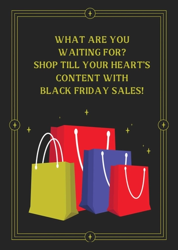 Free Black Friday Message Template to Edit Online