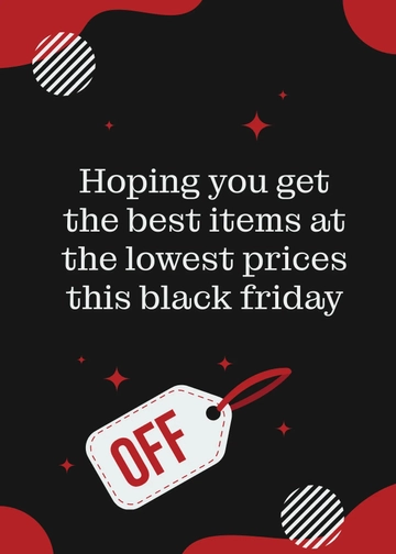 Free Black Friday Wishes For Friend Template to Edit Online