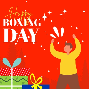 Free Happy Boxing Day Clipart Template to Edit Online