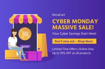 Free Cyber Monday Banner Template to Edit Online