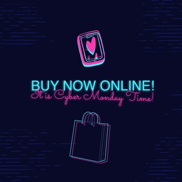 Free Cyber Monday Whatsapp post Template to Edit Online