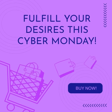 Free Cyber Monday Instagram Post Template to Edit Online
