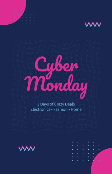 Free Happy Cyber Monday Poster Template to Edit Online