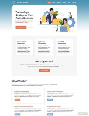Tech Startup WordPress Theme/Template
