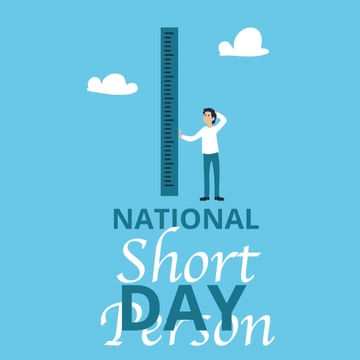 Free National Short Person Day Clipart Template to Edit Online