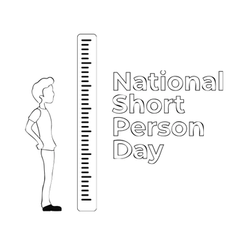 Free National Short Person Day Drawing Clipart Template to Edit Online