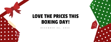 Free Boxing Day Facebook Cover Banner Template to Edit Online