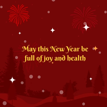 Free New Year's Day Greeting Card Vector Template to Edit Online