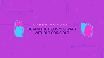 Free Cyber Monday Youtube Cover Template to Edit Online