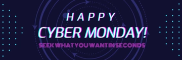 Free Cyber Monday Twitter Banner Template to Edit Online