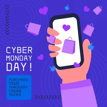 Free Cyber Monday Instagram Ads Template to Edit Online
