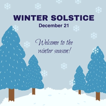 Free Winter Solstice FB Post Template to Edit Online