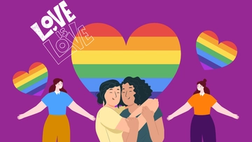 Free Rainbow Love Background Template to Edit Online