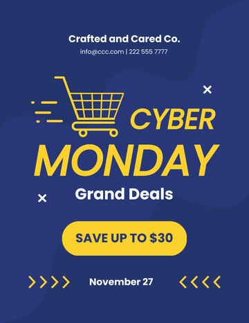 Free Cyber Monday Advertising Flyer Template to Edit Online