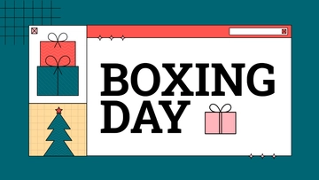 Free Boxing Day Cartoon Background Template to Edit Online