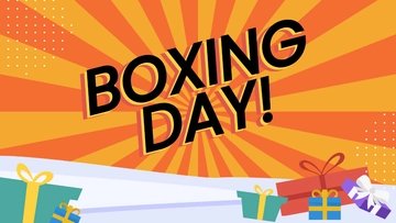 Free Boxing Day Colorful Background Template to Edit Online