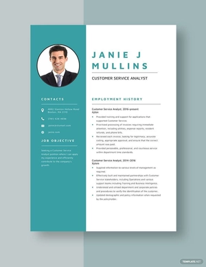 Customer Service Analyst Resume