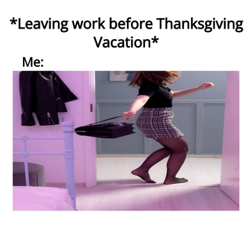 Free Vacation Thanksgiving Meme Template to Edit Online