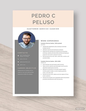 Customer Service Cashier Resume