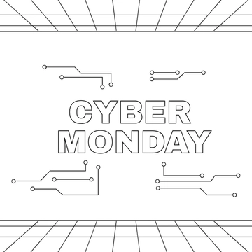 Free Beautiful Cyber Monday Drawing Template to Edit Online