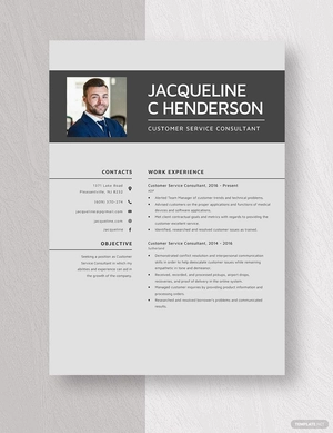 Customer Service Consultant Resume
