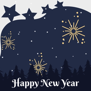 Free New Year's Day Clipart Template to Edit Online