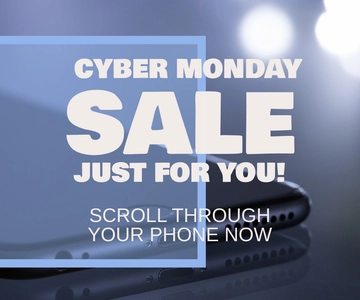 Free Cyber Monday Photo Banner Template to Edit Online