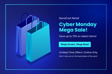 Free Happy Cyber Monday Banner Template to Edit Online