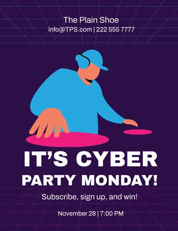 Free Party Cyber Monday Flyer Template to Edit Online | Template.net