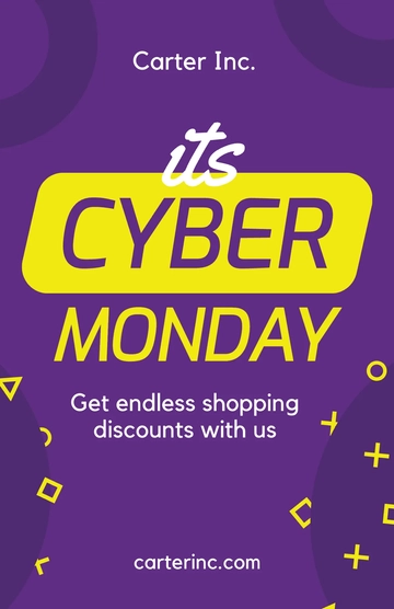 Free Cyber Monday Poster Template to Edit Online