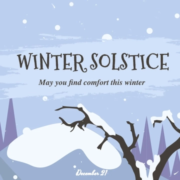 Free Winter Solstice Whatsapp Post Template to Edit Online