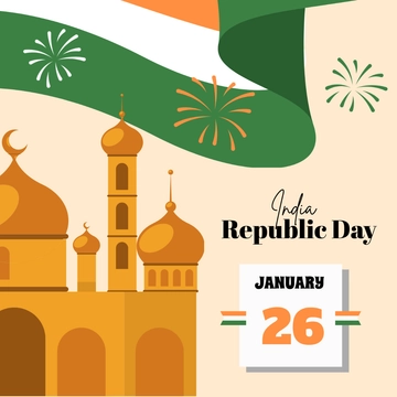 Free Republic Day Calendar Clipart Template to Edit Online