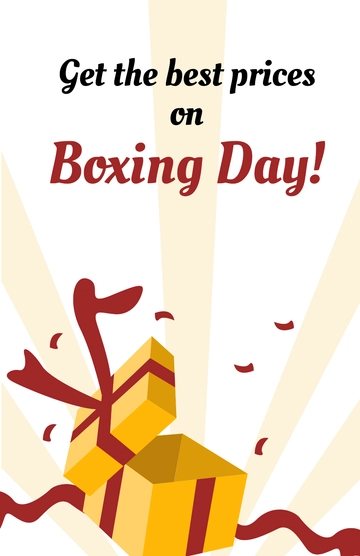 Free Happy Boxing Day Poster Template to Edit Online