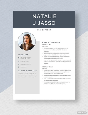 EHS Officer Resume EHS Officer Resume