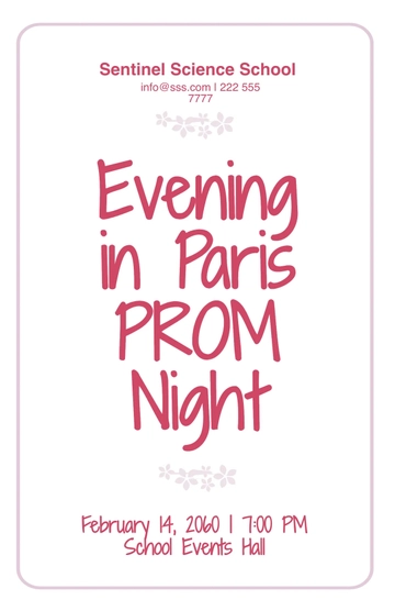 Free Simple Prom Poster Template to Edit Online