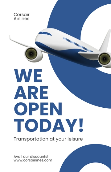 Free We Are Open Today Poster Template to Edit Online