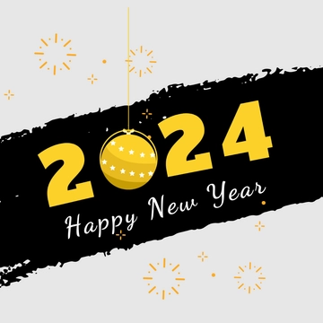 Free New Year's Day Sign Clipart Template to Edit Online