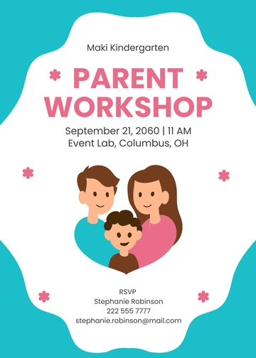 Free Parent Workshop Invitation Template to Edit Online