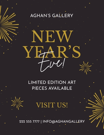 Free New Year Eve Advertising Flyer Template to Edit Online