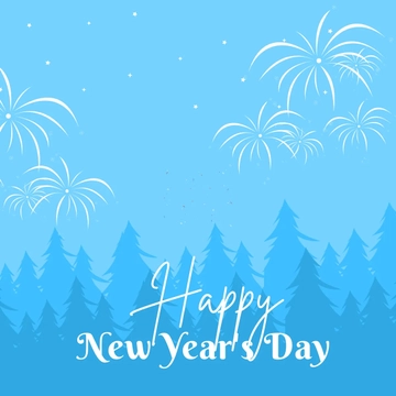 Free Happy New Year's Day Clipart Template to Edit Online
