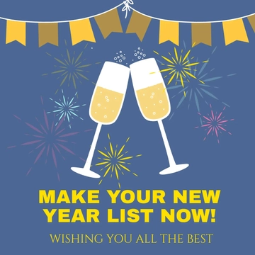 Free New Year's Eve Instagram post Template to Edit Online