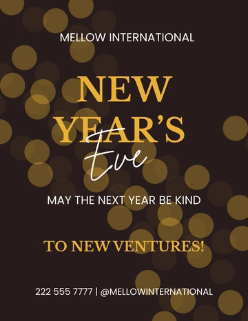 Free Creative New Year's Eve Flyer Template to Edit Online