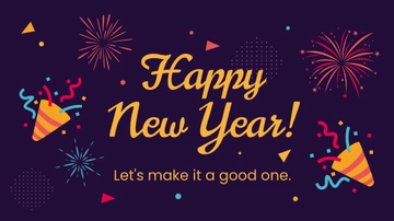 Free New Year's Day Wishes Background Template to Edit Online