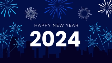 Free New Year's Day Blue Background Template to Edit Online