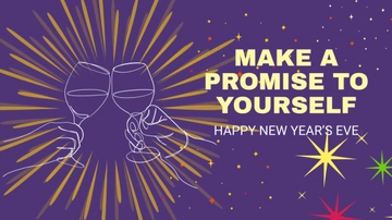 Free New Year's Eve Youtube Banner Template to Edit Online