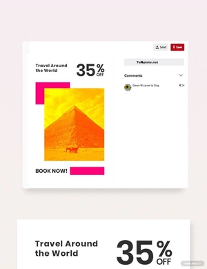 World Travel Pinterest Pin Template