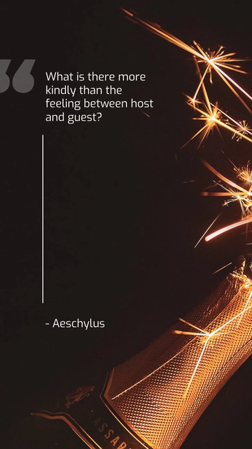 Free What is there more kindly than the feeling between host and guest? Template to Edit Online